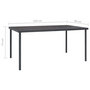 Voir la diapositive 6 : VIDAXL Table a dîner d'exterieur Anthracite 150x90x74 cm Acier