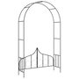 Voir la diapositive 4 : VIDAXL Voute de jardin avec portail Noir 138x40x238 cm Fer