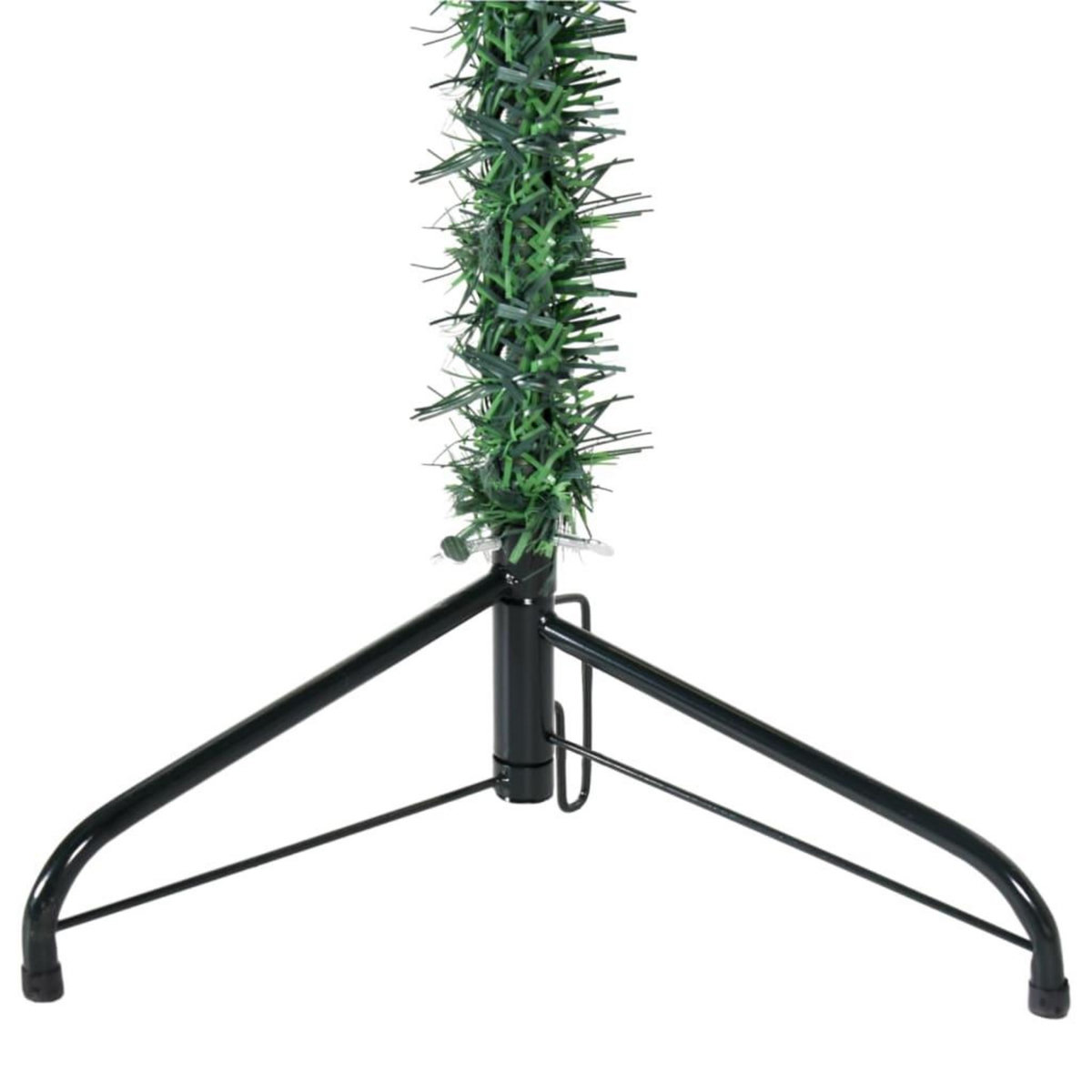 VIDAXL Demi sapin de Noël artificiel mince avec support Vert 240 cm