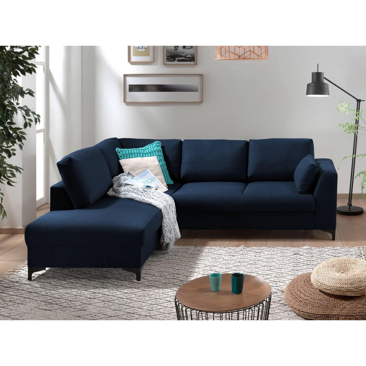 LISA DESIGN Tala - canapé d'angle gauche - convertible - 5 places - en tissu