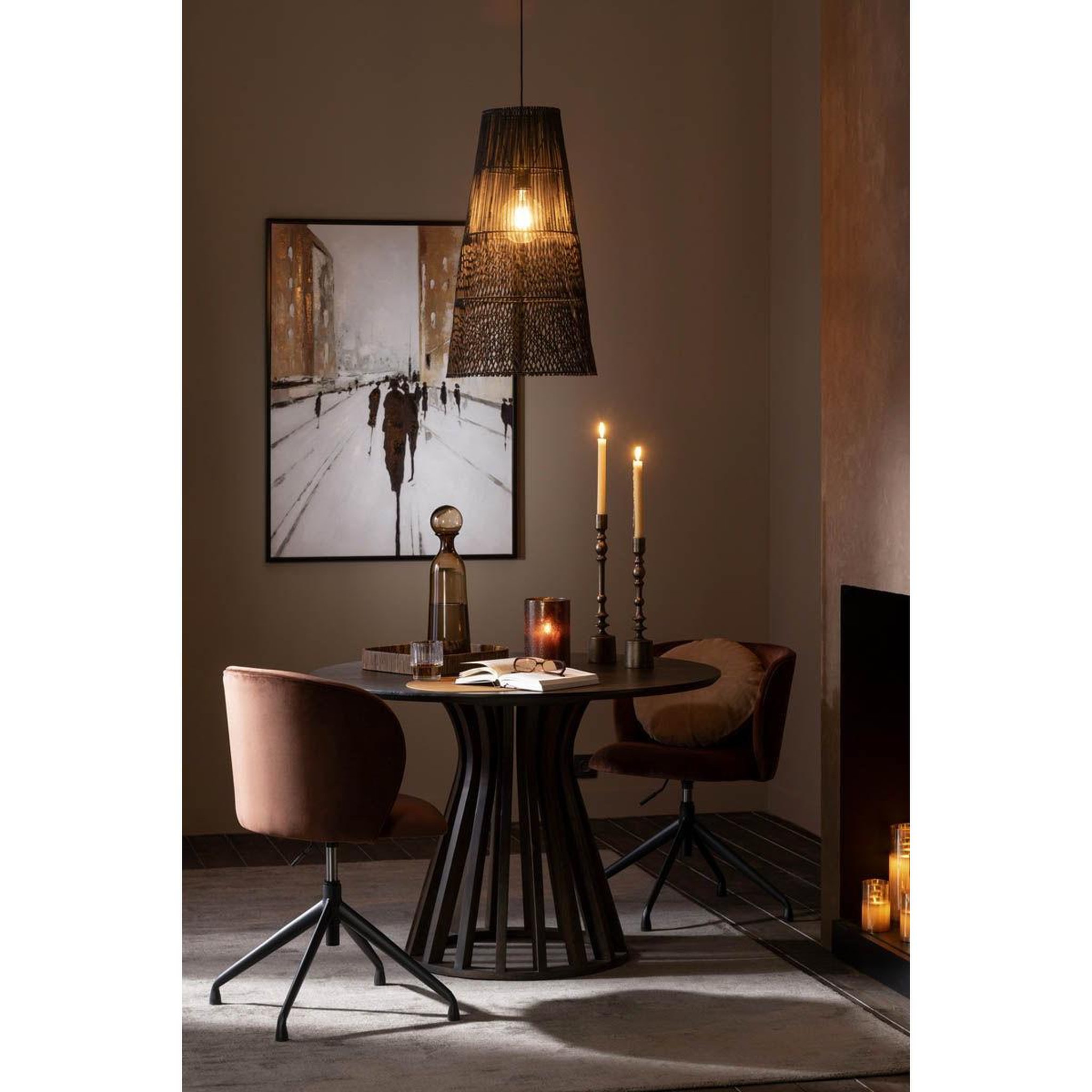 Voir la diapositive 6 : J-LINE Chandelier vintage  neuh  35cm bronze