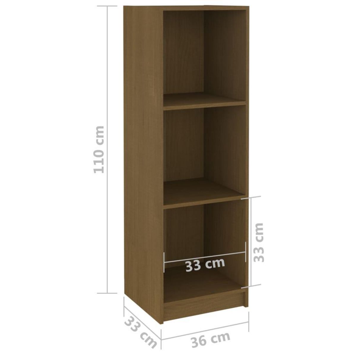 VIDAXL Bibliotheque/Separateur de piece Marron miel Bois de pin massif