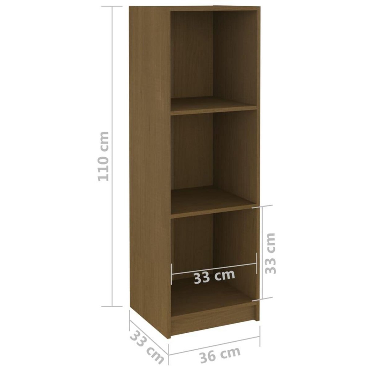 VIDAXL Bibliotheque/Separateur de piece Marron miel Bois de pin massif