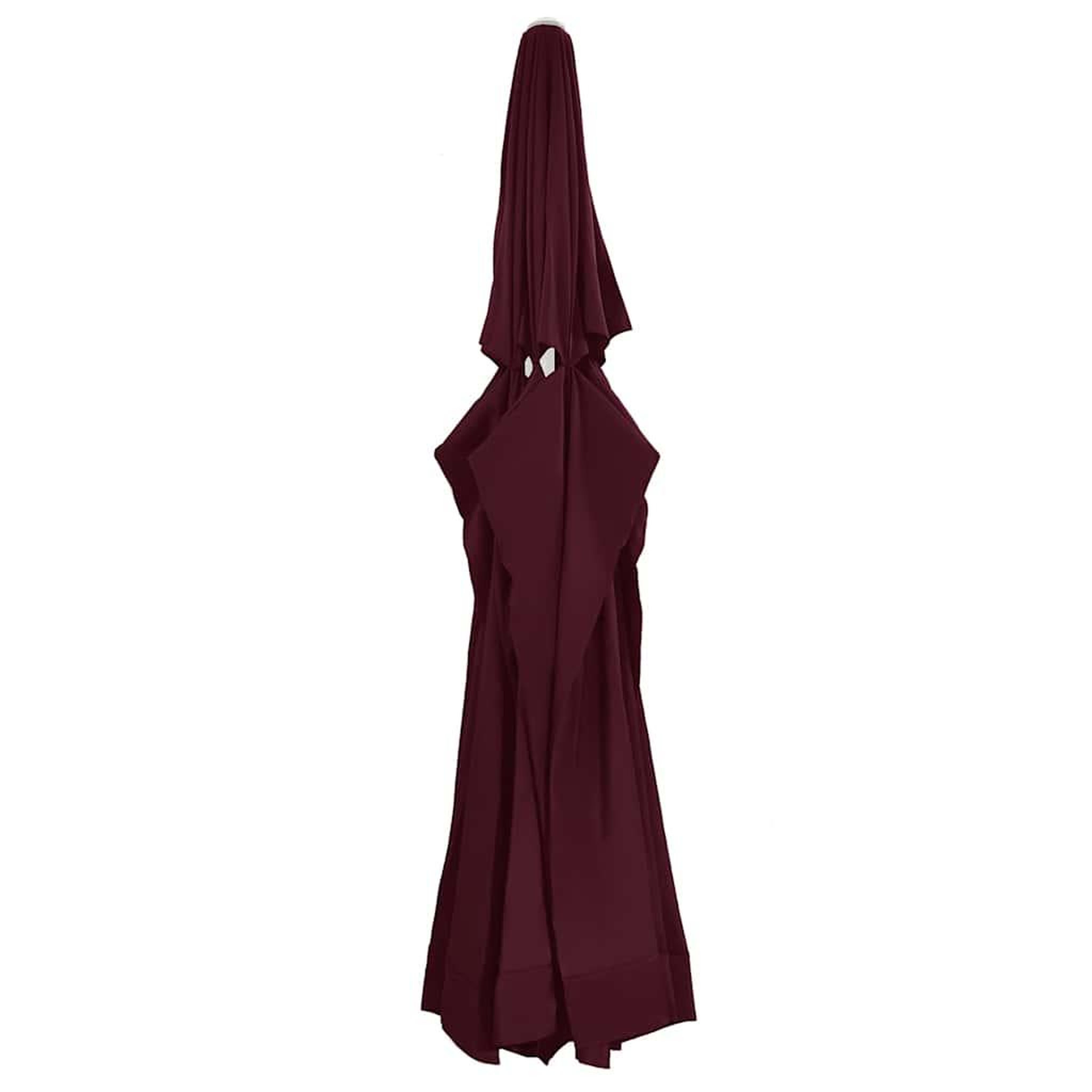 VIDAXL Tissu de remplacement pour parasol d'exterieur Bordeaux 610 cm