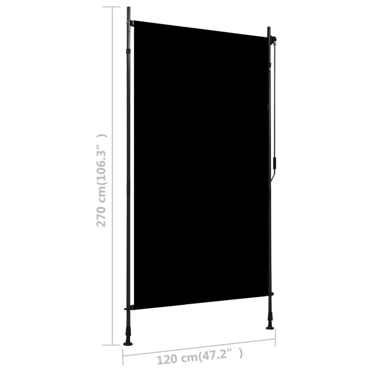 VIDAXL Store roulant d'exterieur 120 x 270 cm Anthracite
