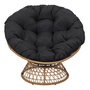 Voir la diapositive 3 : The Home Deco Factory Fauteuil d'extérieur avec coussin noir