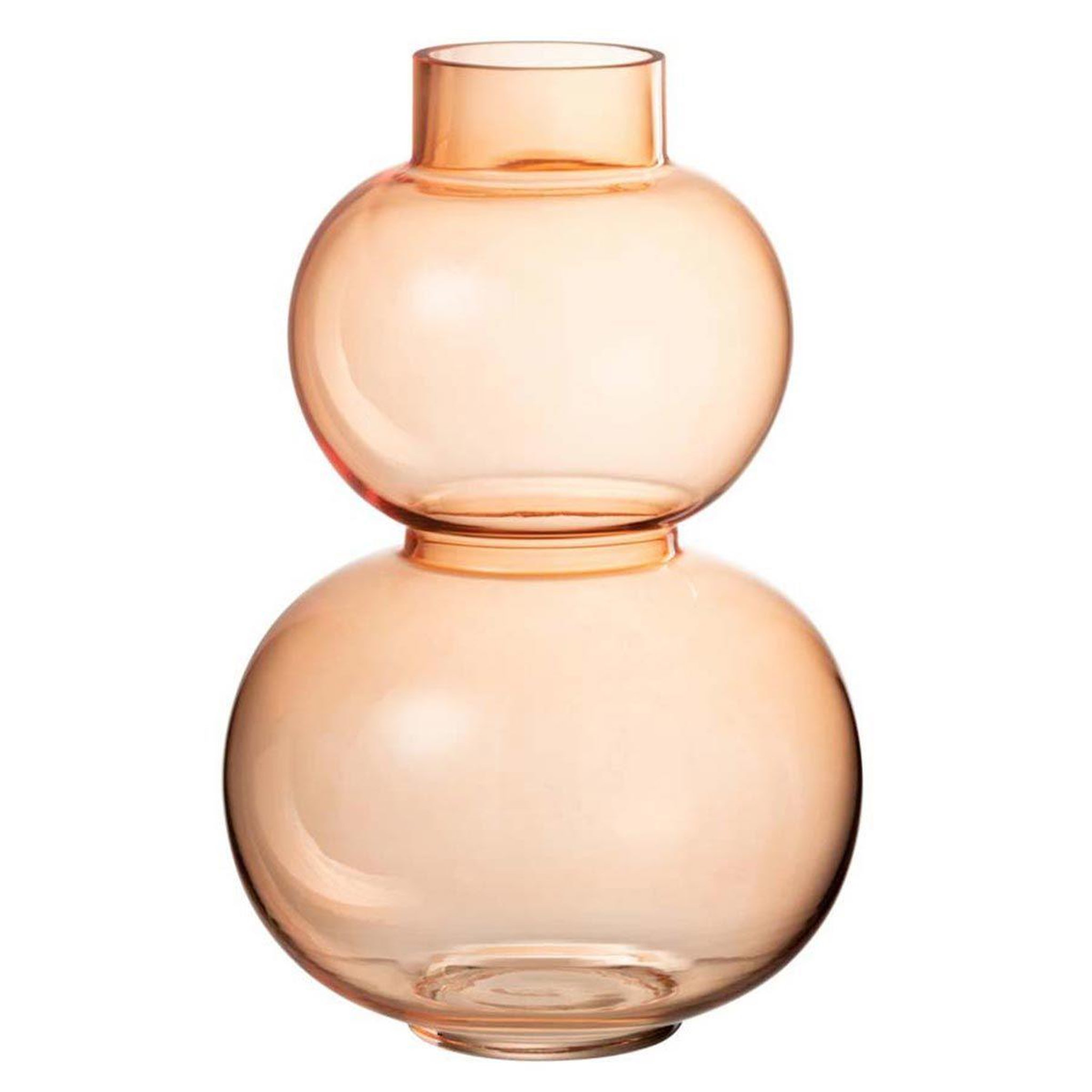 Voir la diapositive 1 : J-LINE Vase Design en Verre  Boule  28cm Orange