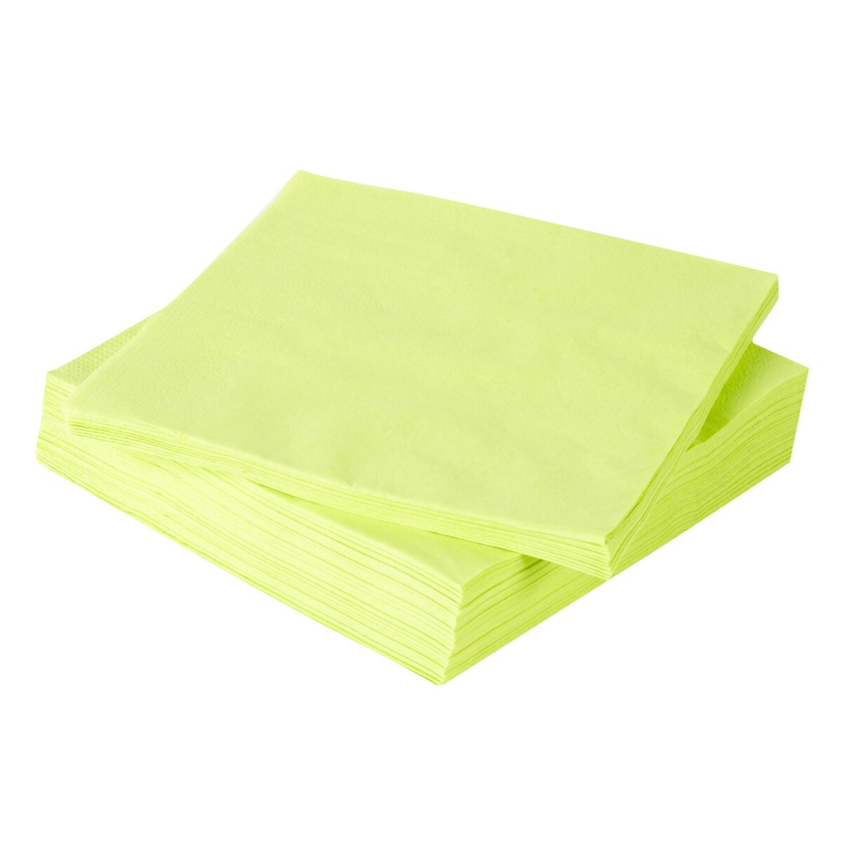 ACTUEL Lot de 100 serviettes en papier 33 cm 2 plis vert
