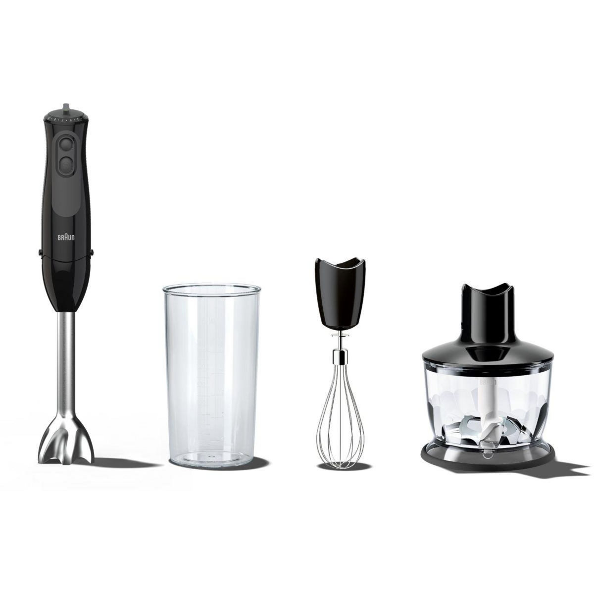 BRAUN Mixeur MQ3135BK MultiQuick 3 noir 2 accessoires