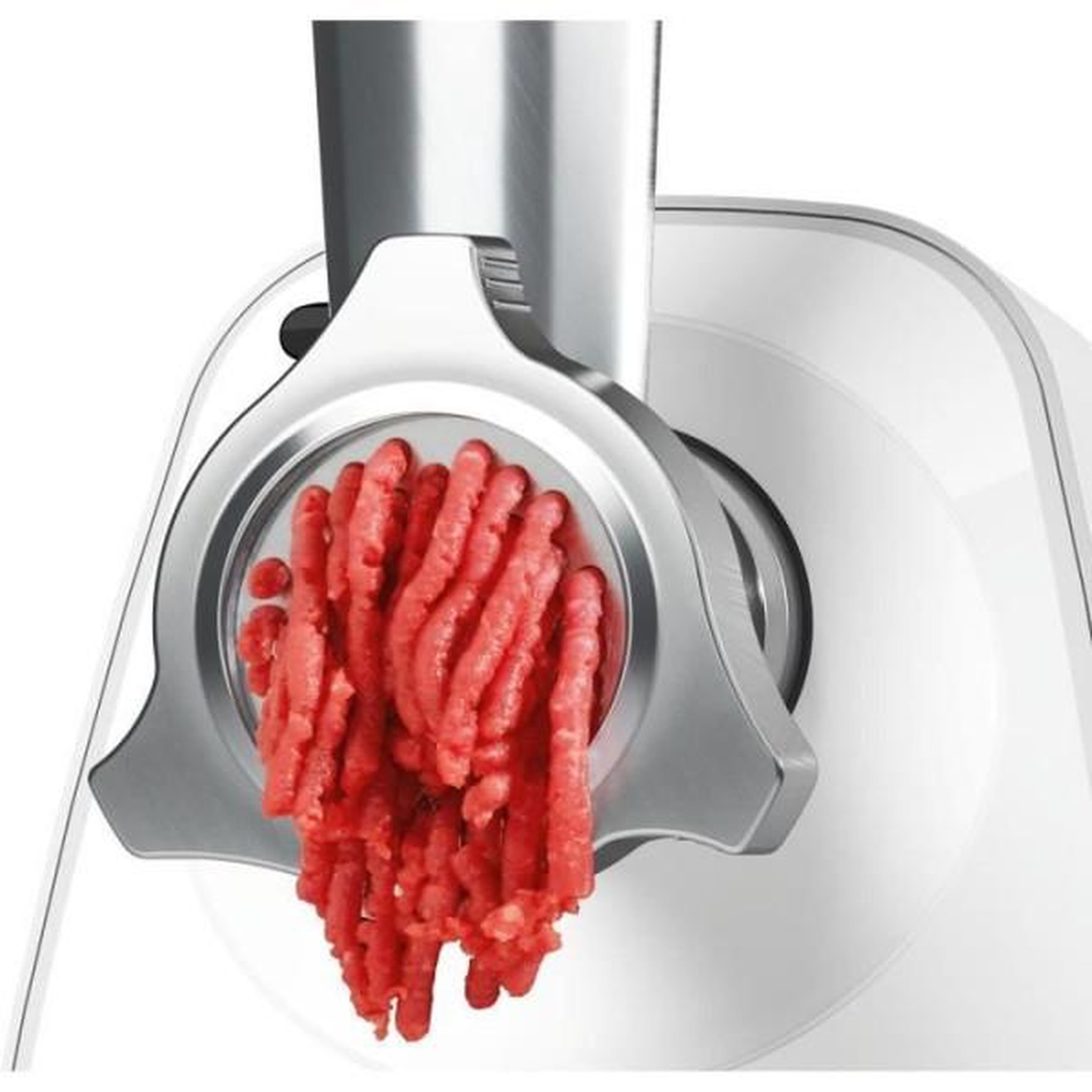 Voir la diapositive 6 : BOSCH Hachoir Electrique  a viande - BOSCH - MFW2510W - 2 grilles - Garnisseur de saucisses - Blanc