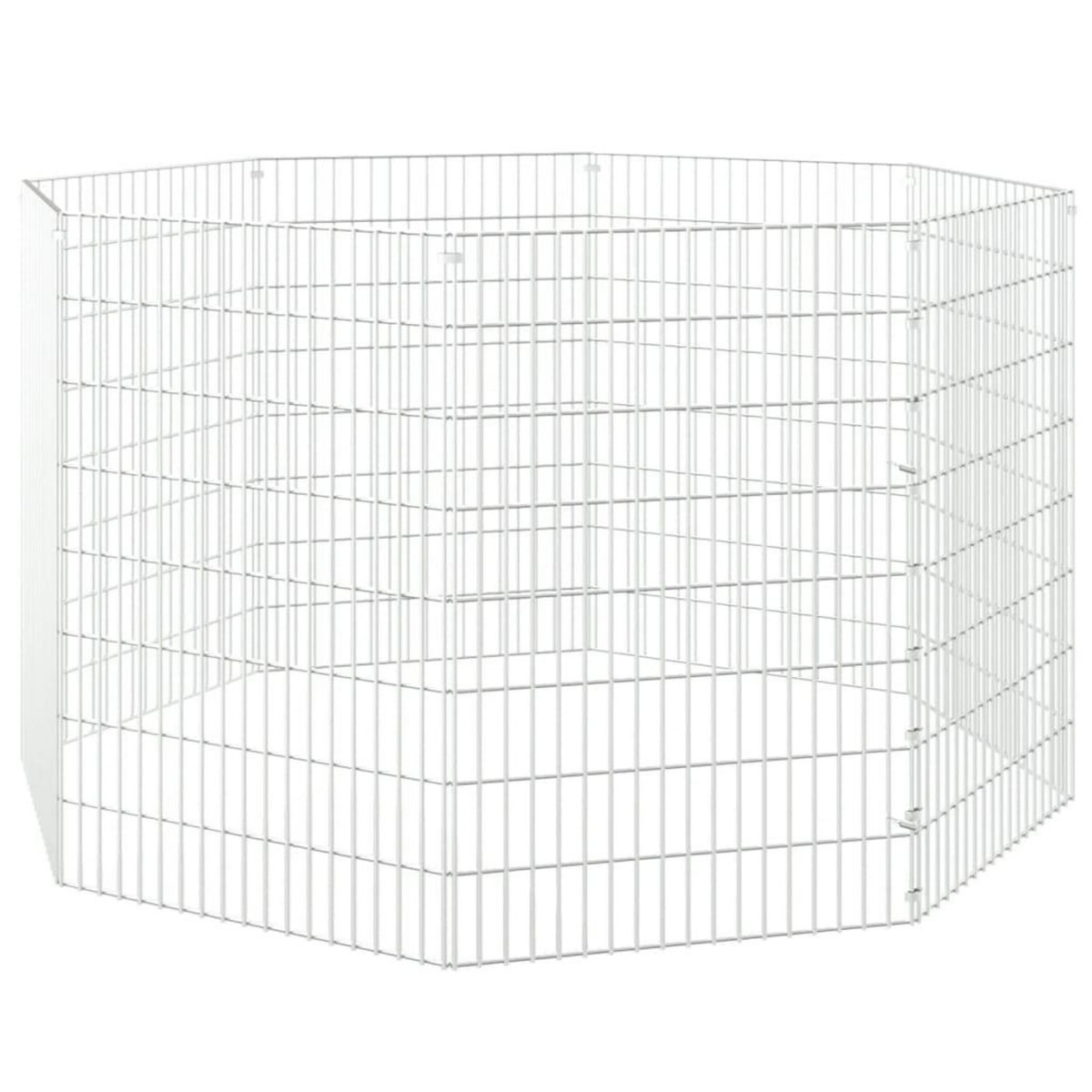 VIDAXL Enclos pour animaux en liberte 8 panneaux 54x80cm fer galvanise