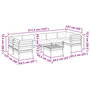 Voir la diapositive 6 : VIDAXL Salon de jardin 8 pcs avec coussins sapin douglas solide