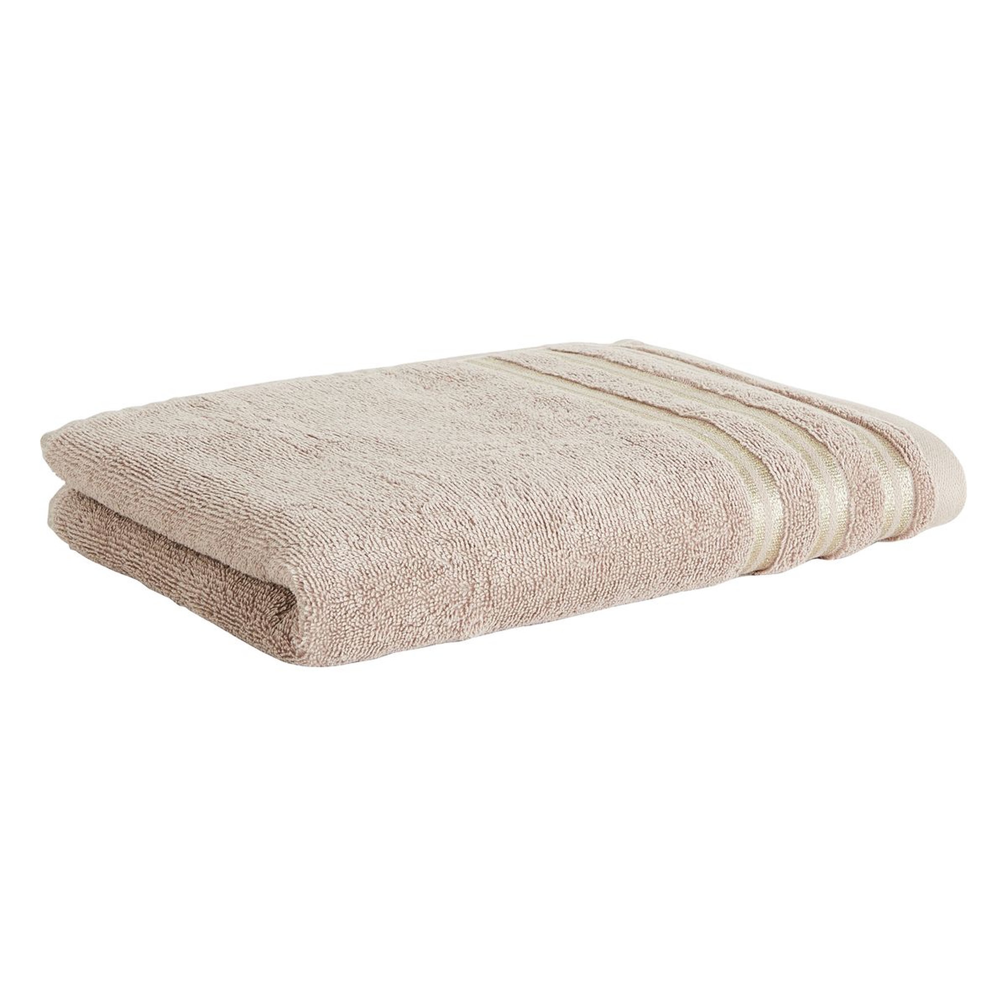 Voir la diapositive 1 : ACTUEL Maxi drap de bain uni en coton liteau lurex 500 g/m²