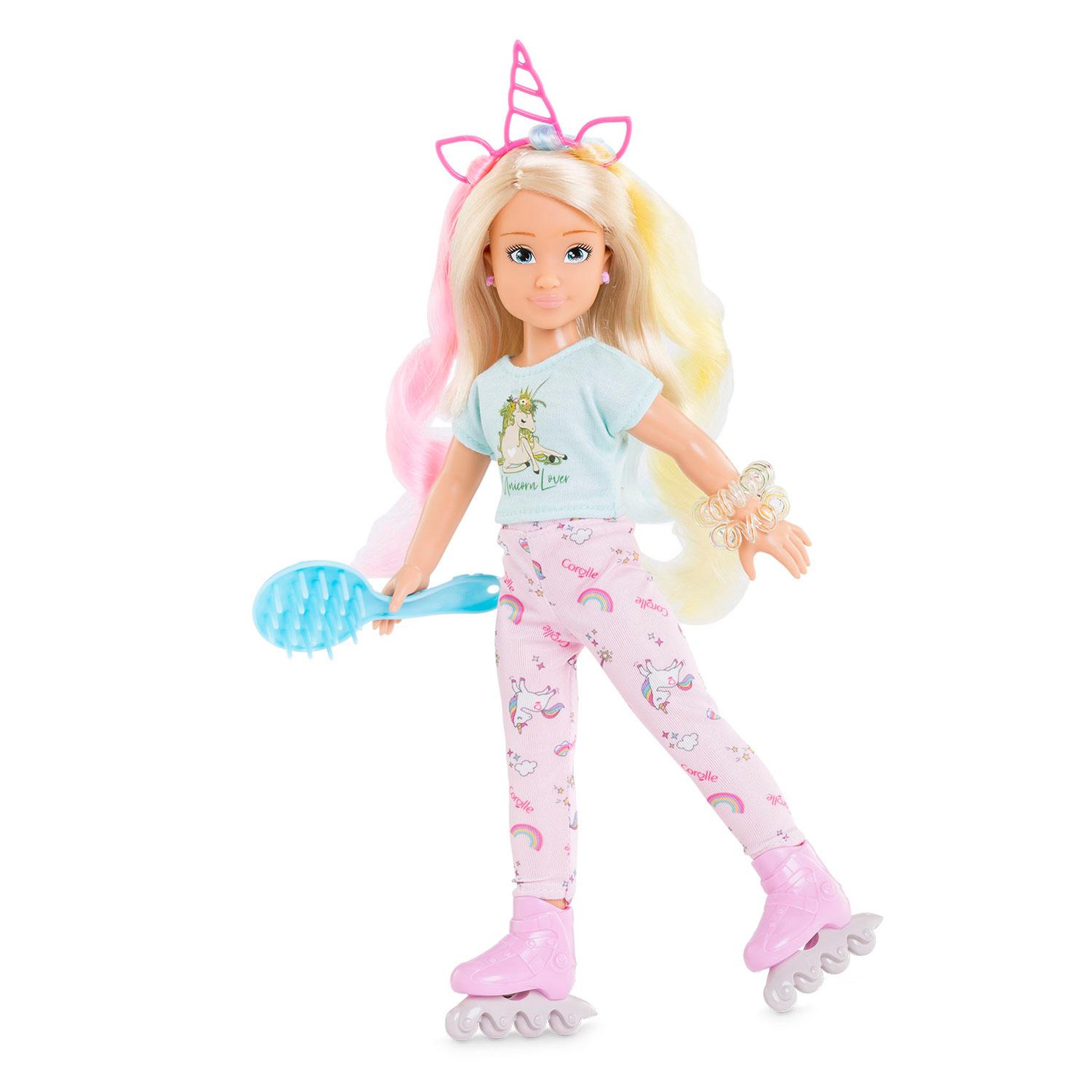 Voir la diapositive 2 : Corolle Ensemble Accessoires Coiffure Arc-en-ciel pour poupée Corolle Girls