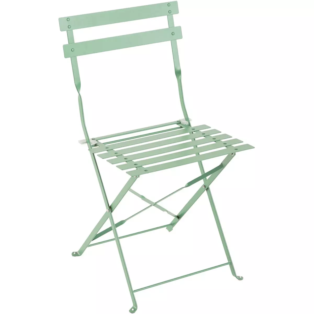 GARDENSTAR Chaise de jardin pliante - Acier - Vert sauge