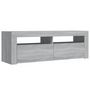Voir la diapositive 3 : VIDAXL Meuble TV avec lumieres LED sonoma gris 120x35x40 cm