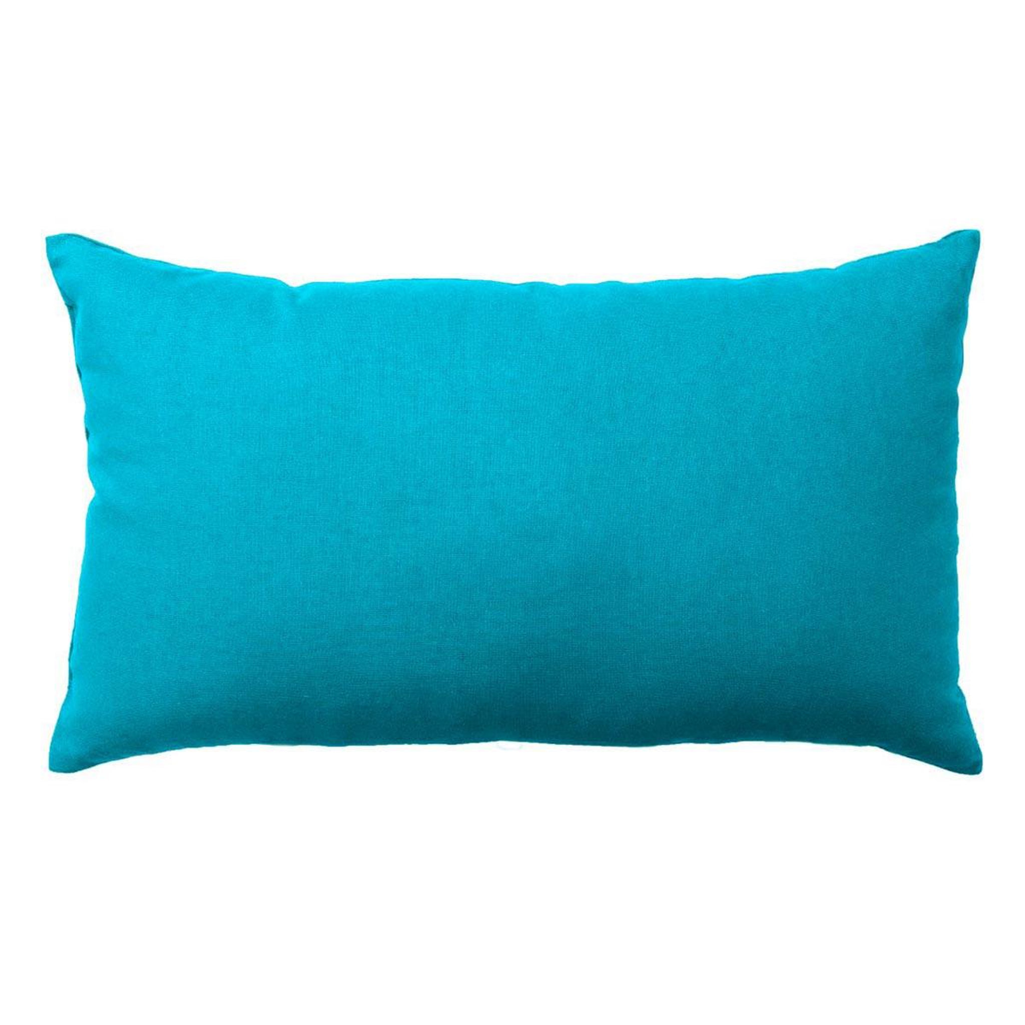 ENJOY HOME Coussin déco uni  panama  30x50cm turquoise