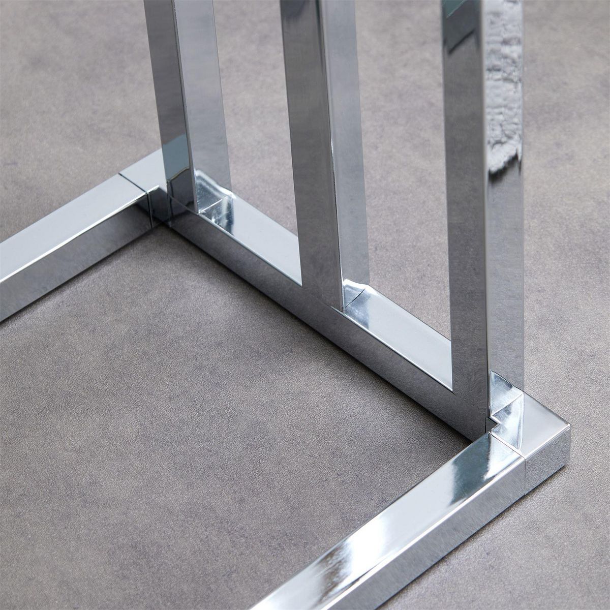 IDIMEX Porte-serviettes EDOARDO, en métal chromé et bois