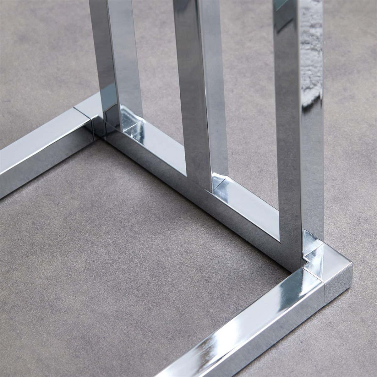 IDIMEX Porte-serviettes EDOARDO, en métal chromé et bois