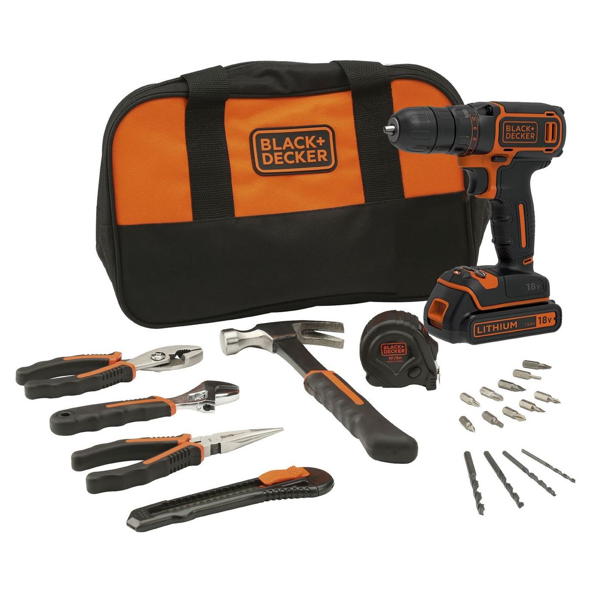 Black & Decker BLACK & DECKER Perceuse 18 V + 20 accessoires