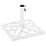 Voir la diapositive 3 : VIDAXL Socle de parasol Blanc 44x44x31 cm Fonte