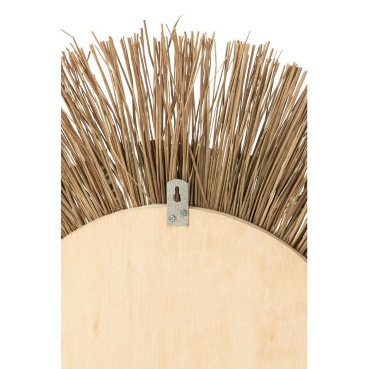 Paris Prix Miroir Mural Déco Paille  Mélissa  75cm Naturel & Blanc