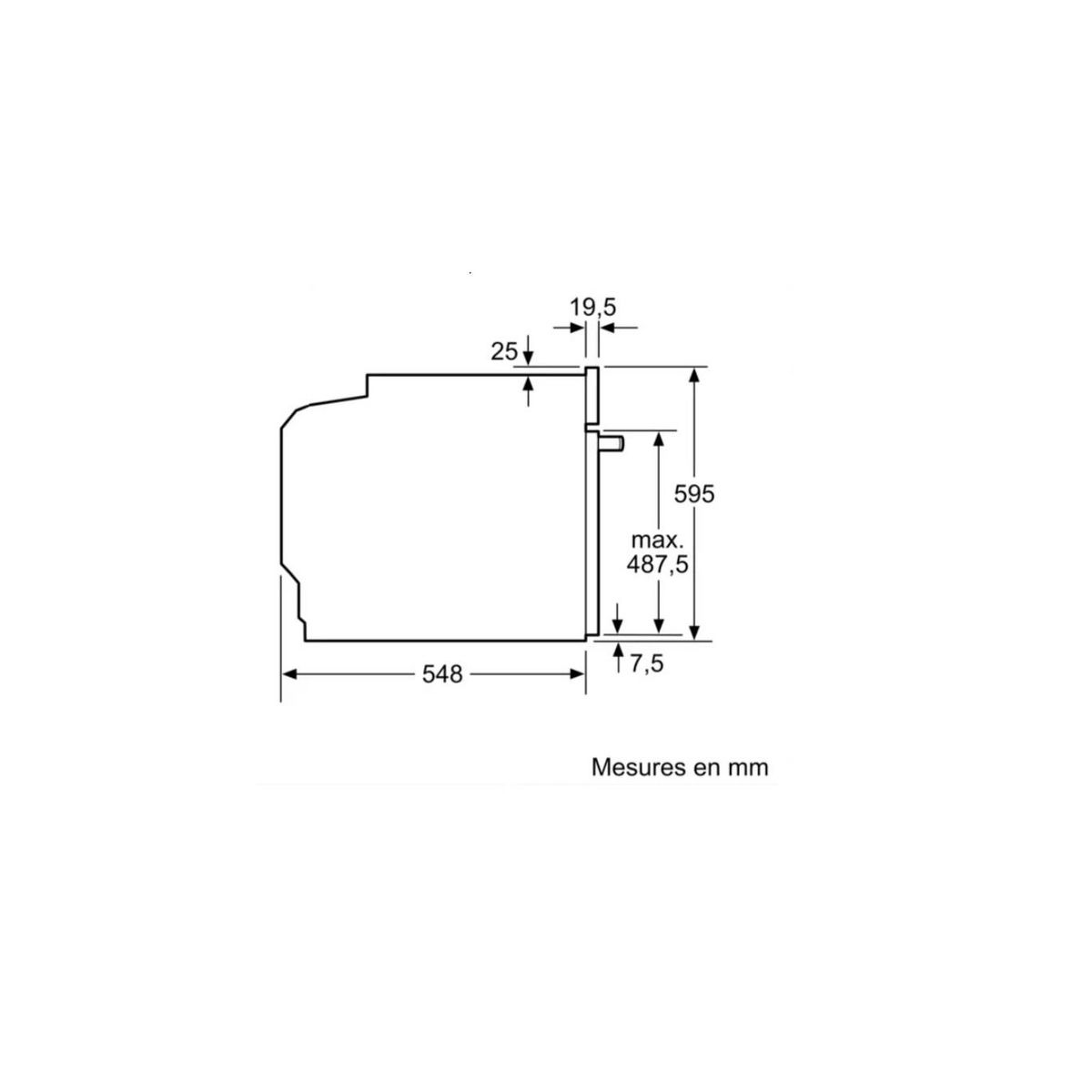 BOSCH Four intégrable multifonction 71l 60cm pyrolyse - HBG578ES7F