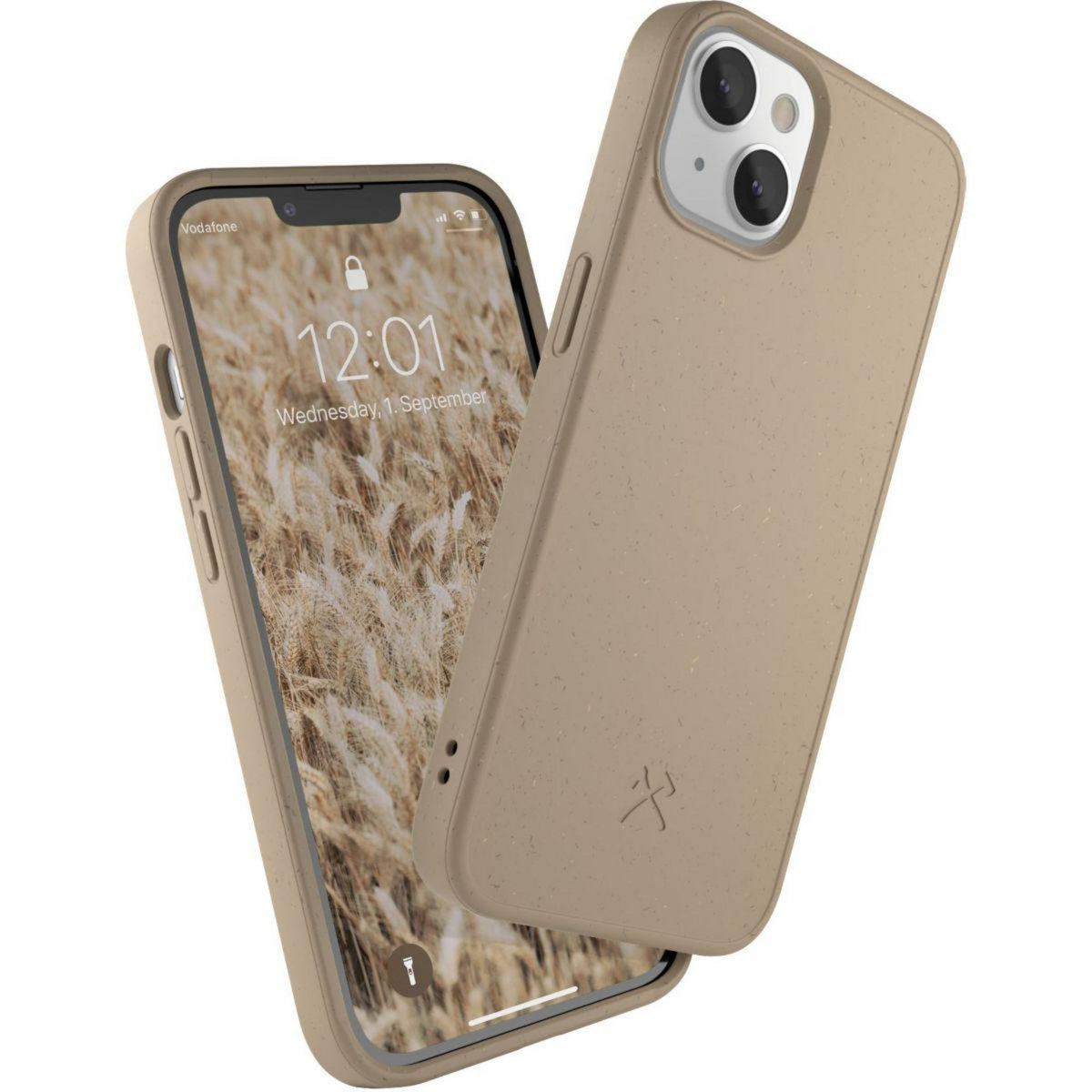 WOODCESSORIES Coque bumper iPhone 14 BioCase Taupe
