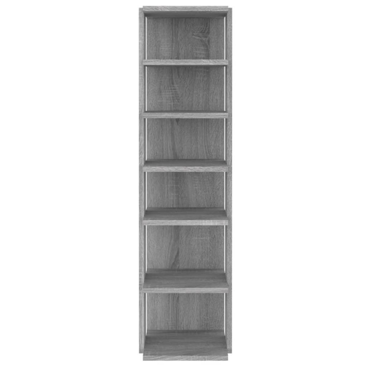 VIDAXL Etagere a chaussures Sonoma gris 27,5x27x102 cm Bois ingenierie