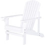 Voir la diapositive 1 : OUTSUNNY Fauteuil de jardin Adirondack chaise longue inclinable en bois 97L x 73l x 93H cm blanc