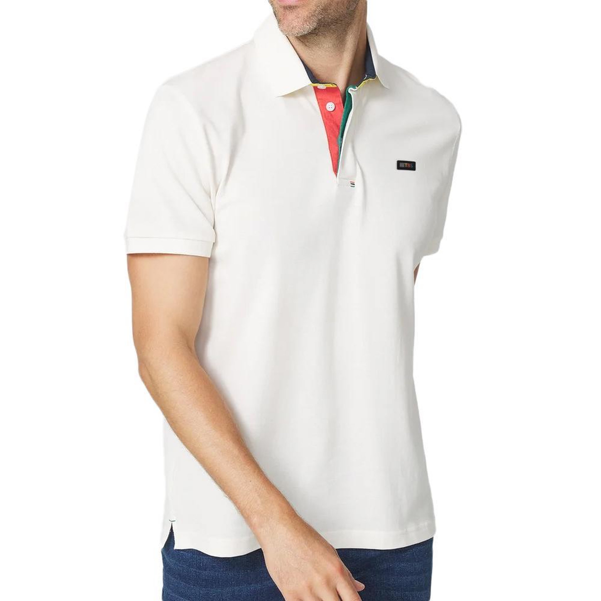 TBS Polo Blanc Homme TBS CLIDEPOL. Coloris disponibles : Blanc