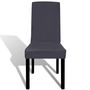 Voir la diapositive 3 : VIDAXL Housse de chaise droite extensible 6 pcs anthracite