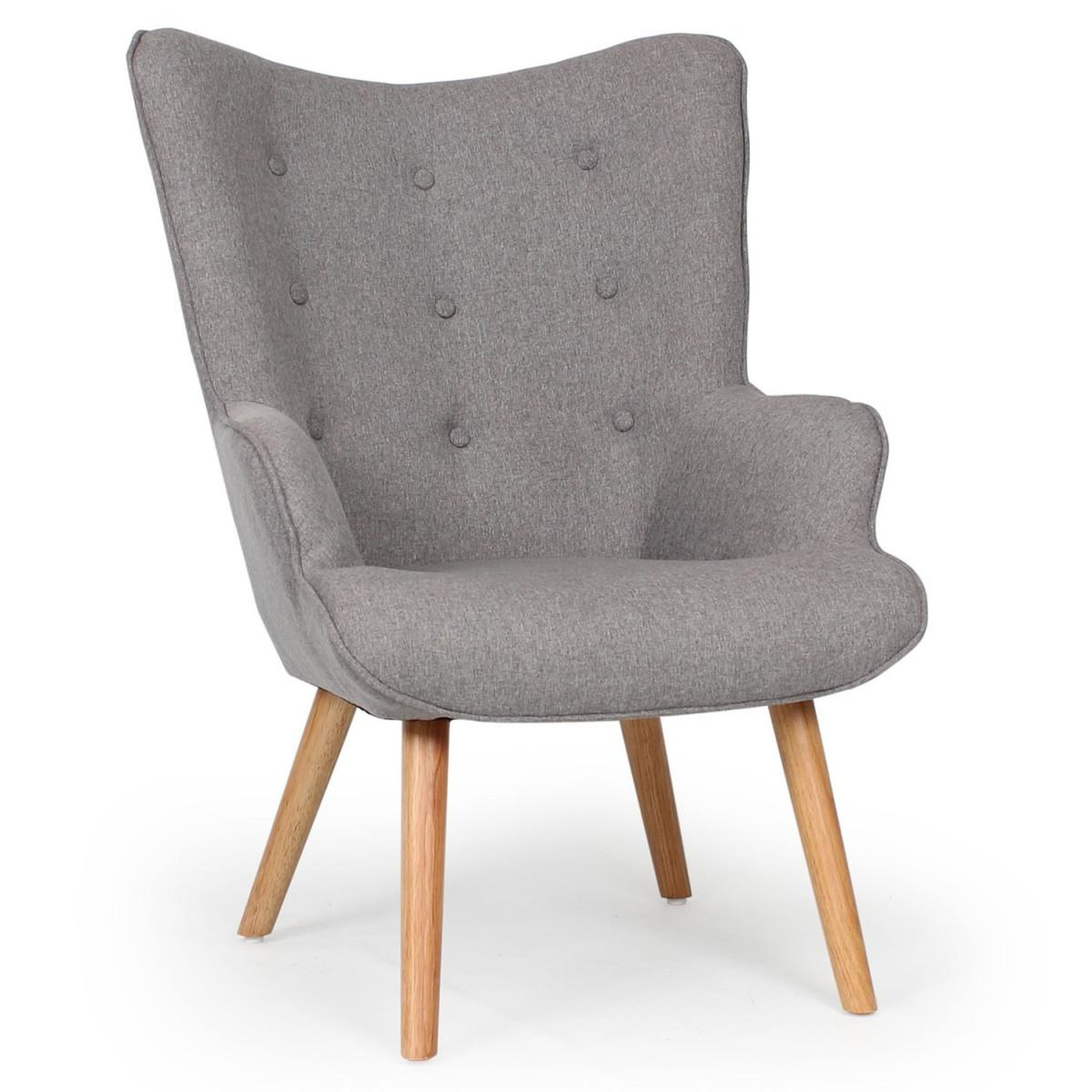 Voir la diapositive 4 : Paris Prix Fauteuil & Pouf Scandinave  Orle  98cm Gris Clair