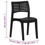 Voir la diapositive 6 : VIDAXL Chaises de jardin lot de 2 Anthracite Polypropylene