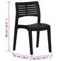 Voir la diapositive 6 : VIDAXL Chaises de jardin lot de 2 Anthracite Polypropylene