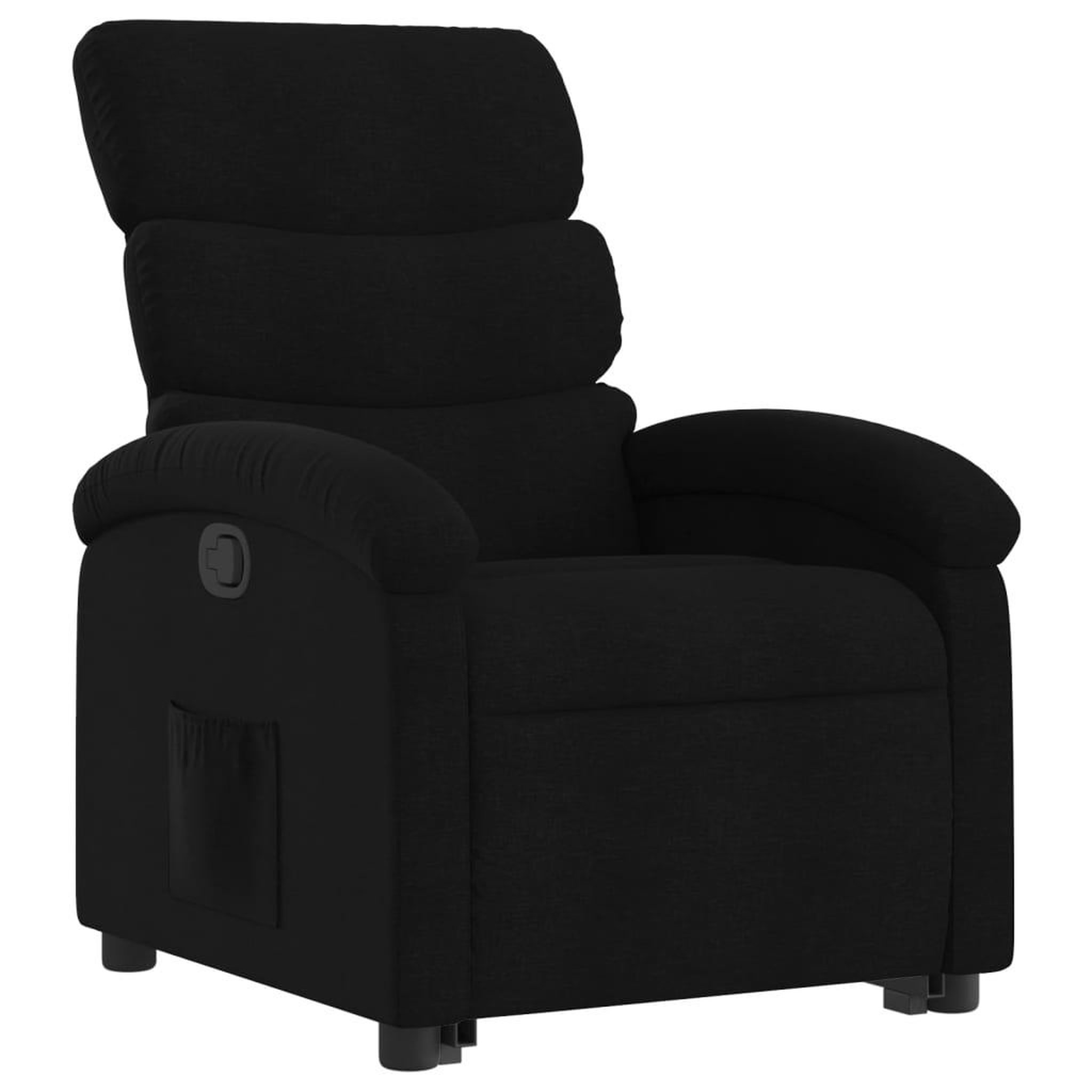 Voir la diapositive 3 : VIDAXL Fauteuil inclinable noir tissu