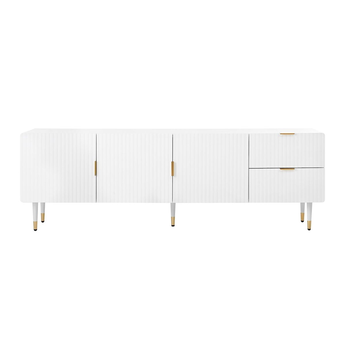 MERAX Meuble tv blanc 170 cm mdf
