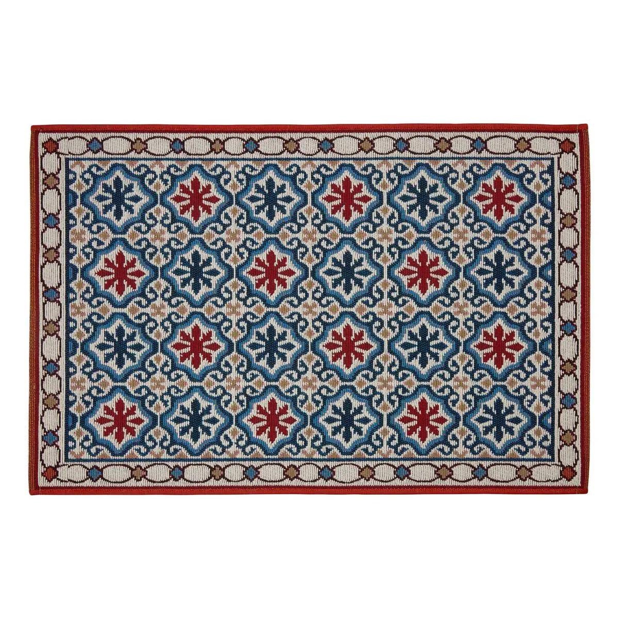 ATMOSPHERA Tapis de cuisine antidérapant  océania  60x90cm bleu