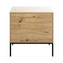 Voir la diapositive 4 : Paris Prix Table de Chevet 1 Tiroir  Rito  60cm Naturel & Noir