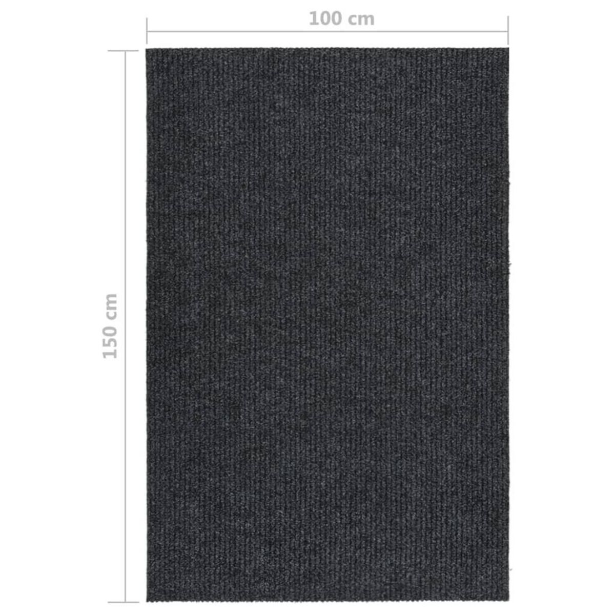 VIDAXL Tapis 100x150 cm Anthracite