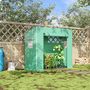 Voir la diapositive 2 : OUTSUNNY Serre de Jardin 200L x 73l x 168H cm acier PE haute densité 140 g/m² anti-UV avec porte zippée déroulante et fenêtres vert