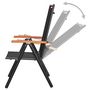 Voir la diapositive 5 : VIDAXL Chaises de jardin pliables lot de 4 aluminium et textilene noir