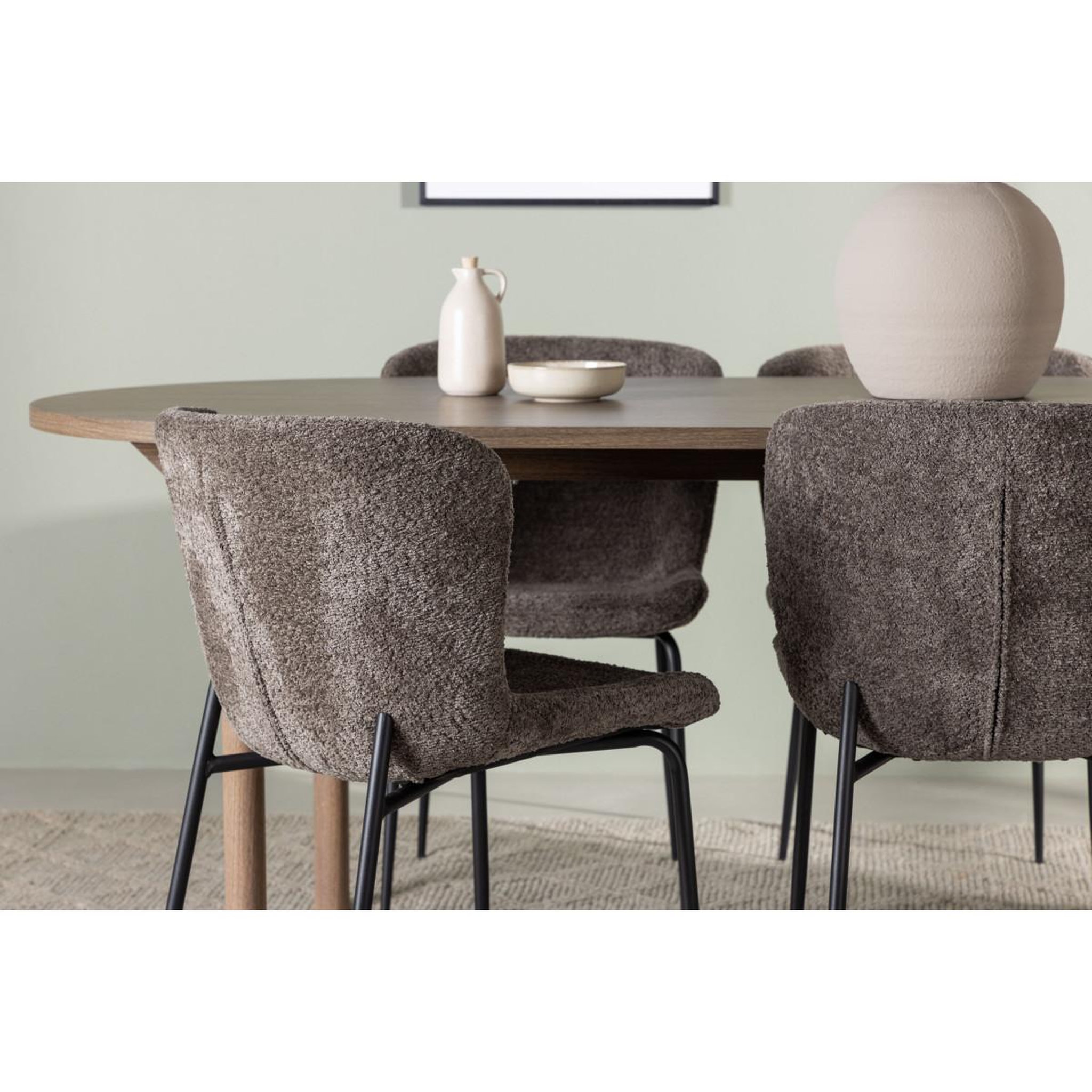 Voir la diapositive 6 : Paris Prix Ensemble table à manger & 4 chaises  andy & modesto  180cm naturel & marron