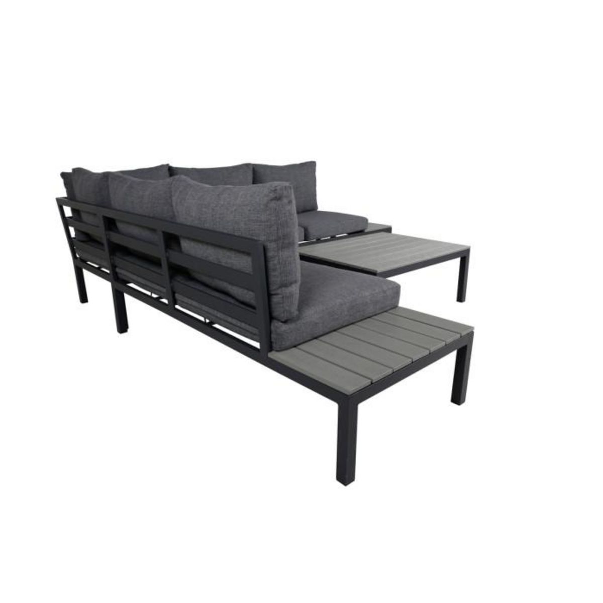 Paris Prix Salon d'Angle de Jardin  Odense  167cm Noir & Gris