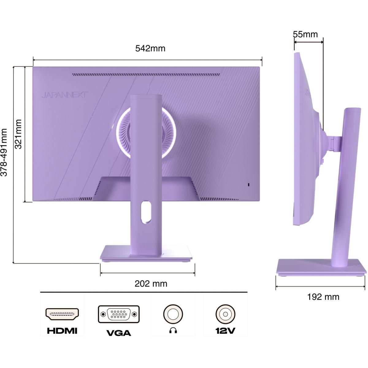JAPANNEXT Ecran PC Gamer JN-IPS238G120F-HSP-Lila 24''