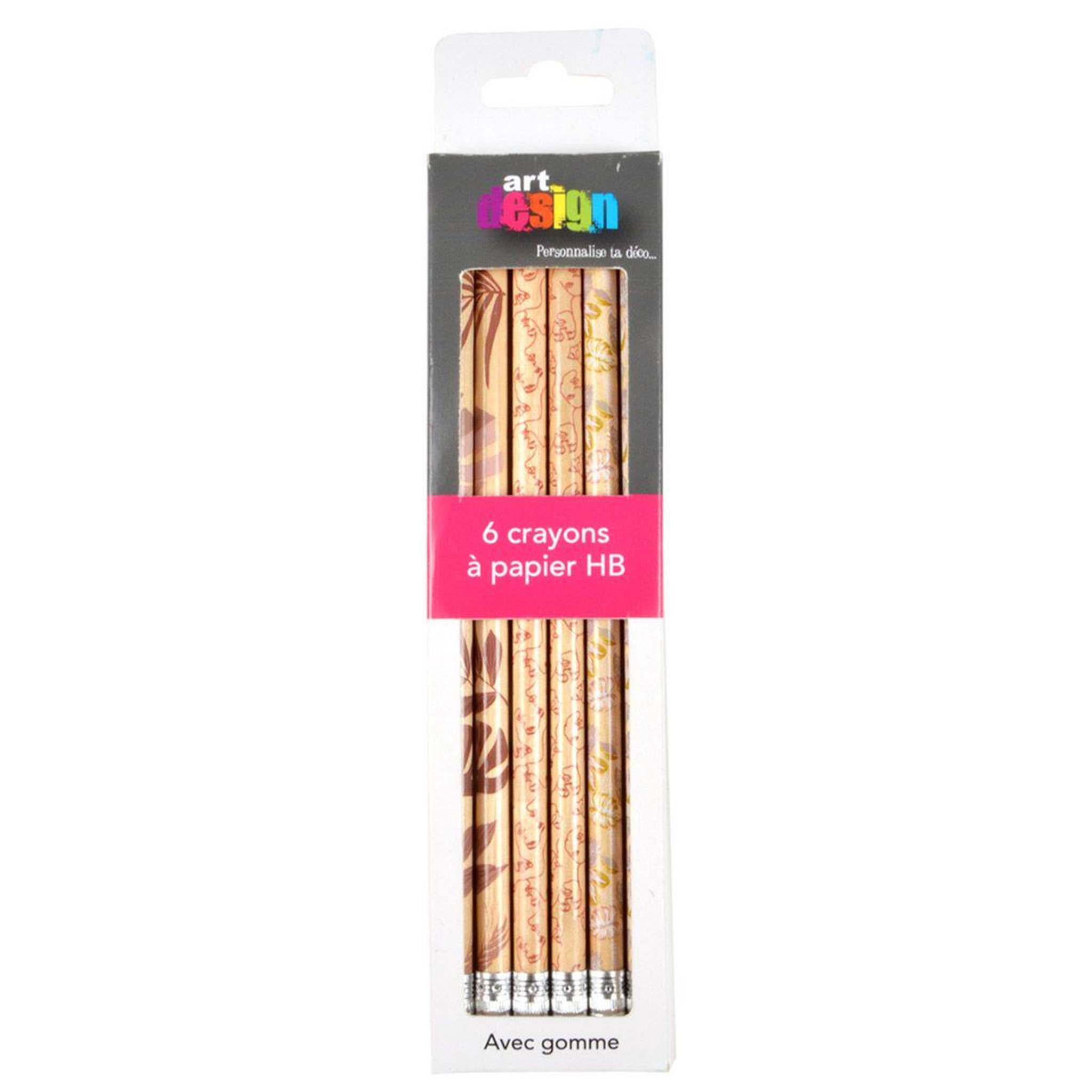 Voir la diapositive 2 : ARTDESIGN Lot de 6 crayons à papier  harmonie  19cm jaune