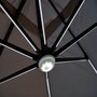 Voir la diapositive 5 : CONCEPT USINE Parasol gris droit rectangle 3,95 x 2,95 m rotatif à 360 led CALVIA