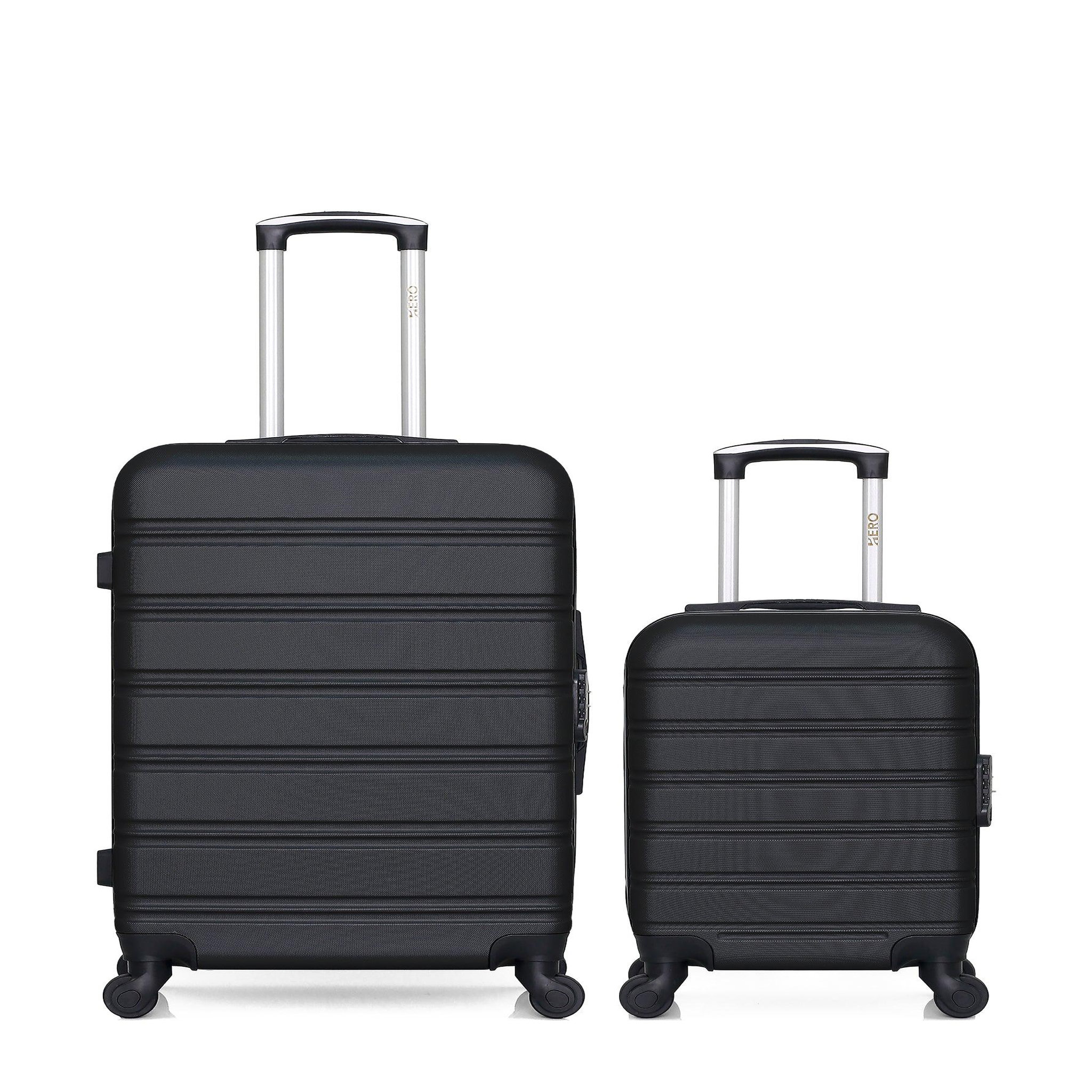 HERO Hero - lot de 2 - valise weekend et valise cabine xxs renoso. Coloris disponibles : Rose, Noir, Gris, Beige