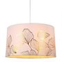 Voir la diapositive 4 : OSTARIA Suspension cylindrique Ginkgo blanc doré D40