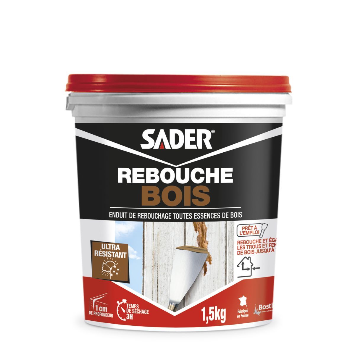 SADER BOS ENDUIT REBOUCHAGE BOIS1,5KG POT